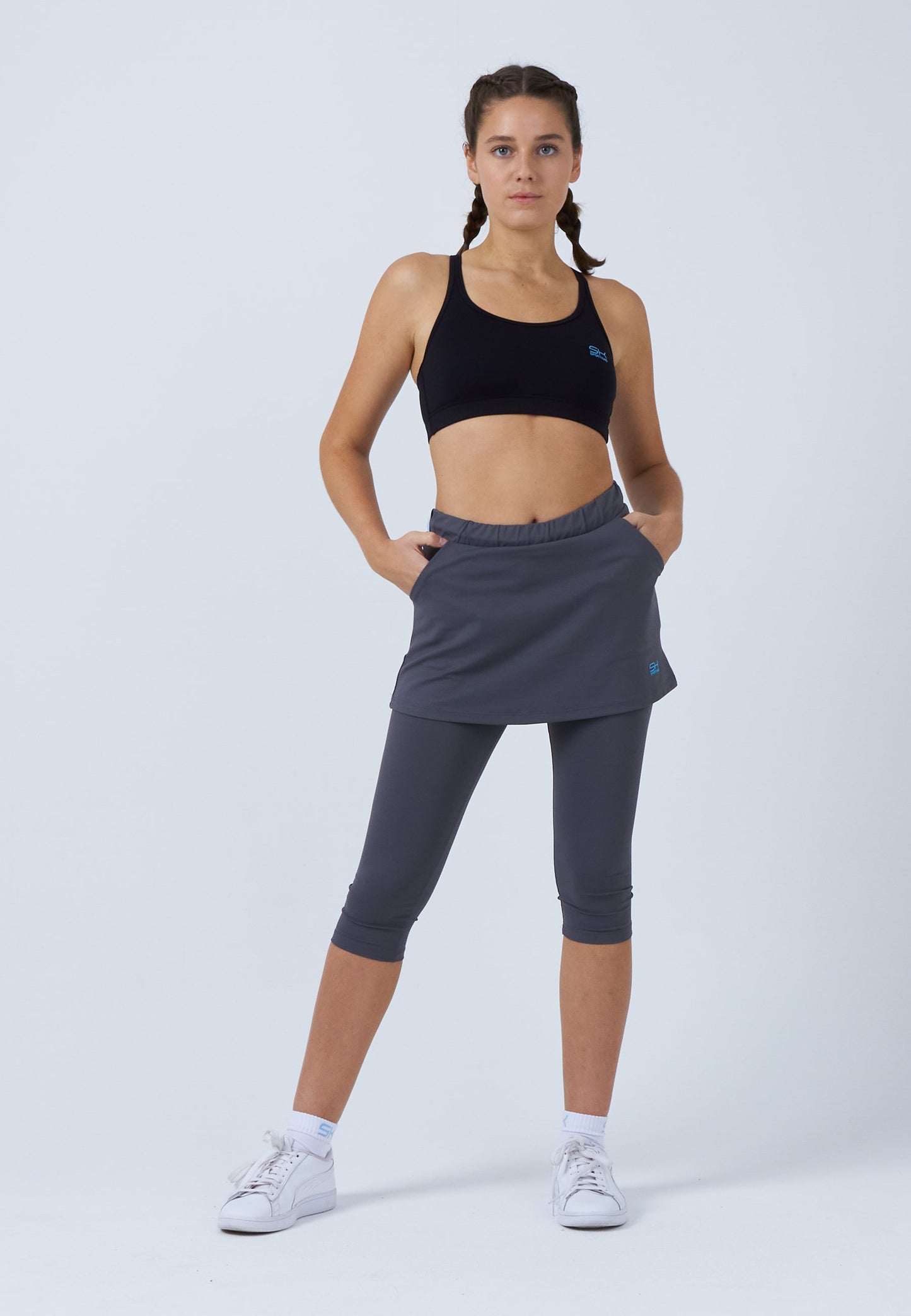 2-in-1 Tennisrock mit Leggings / Skapri, grau