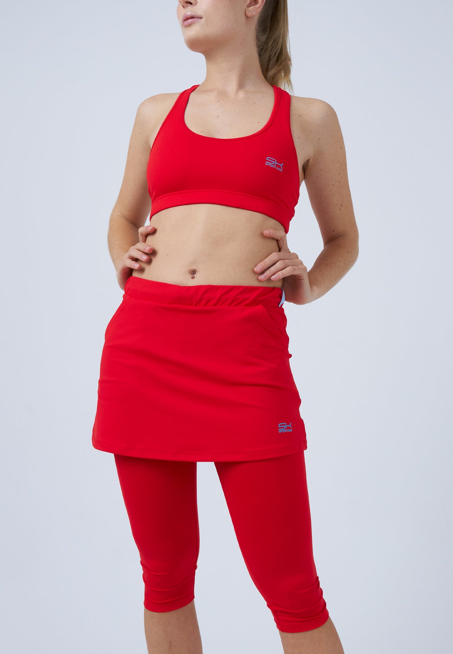 2-in-1 Tennisrock mit Leggings / Skapri, rot