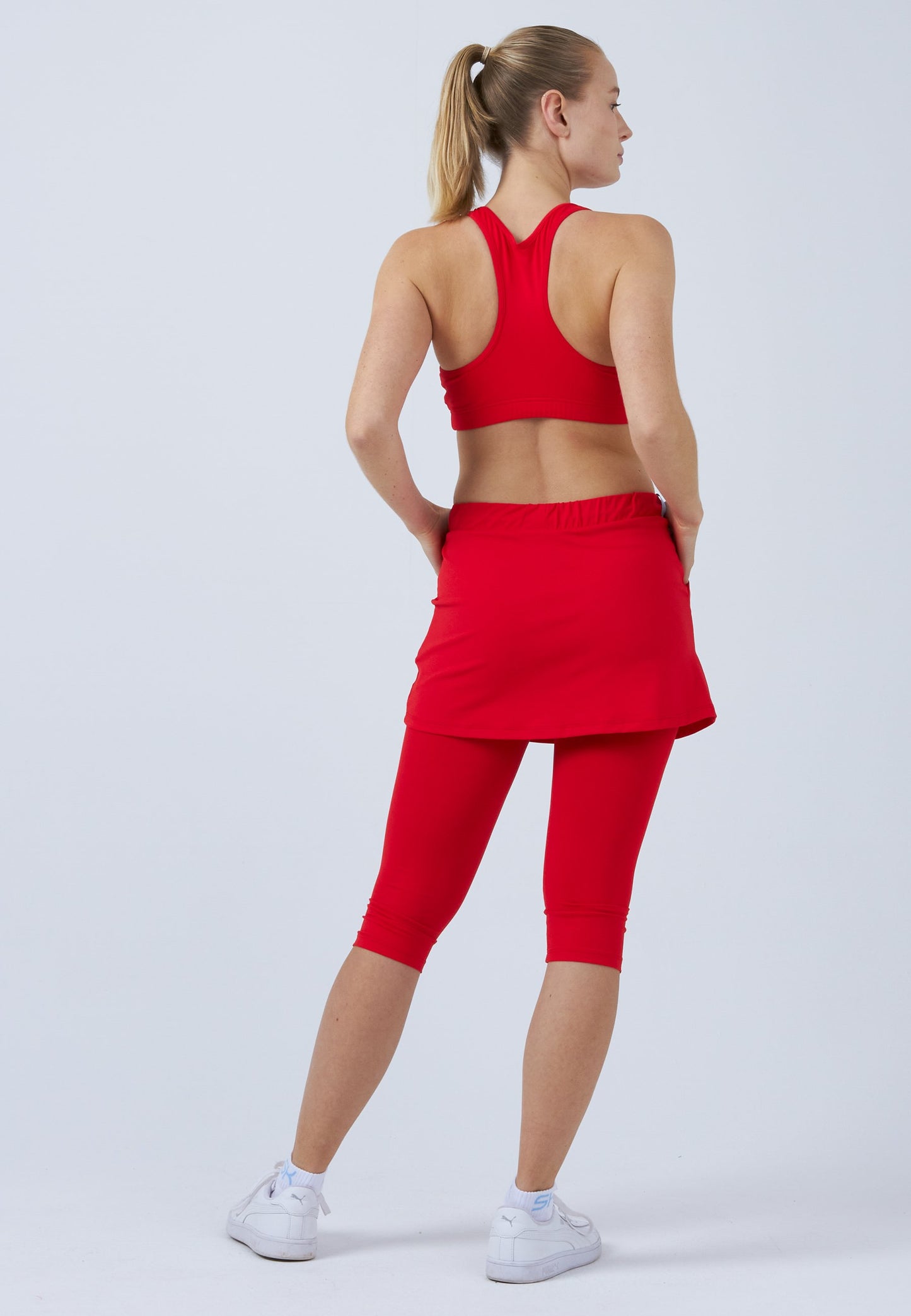 2-in-1 Tennisrock mit Leggings / Skapri, rot