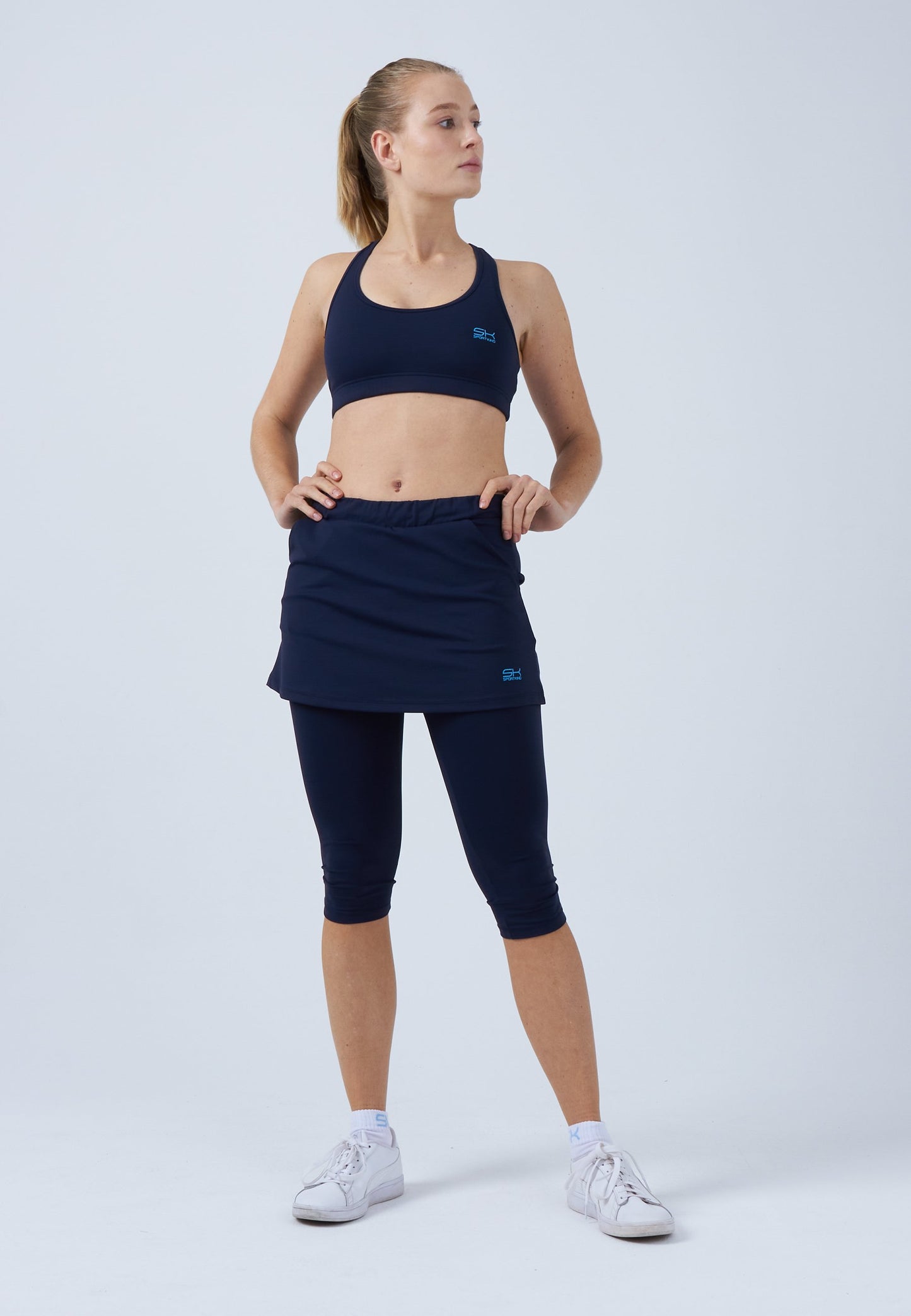 2-in-1 Tennisrock mit Leggings / Skapri, navy blau