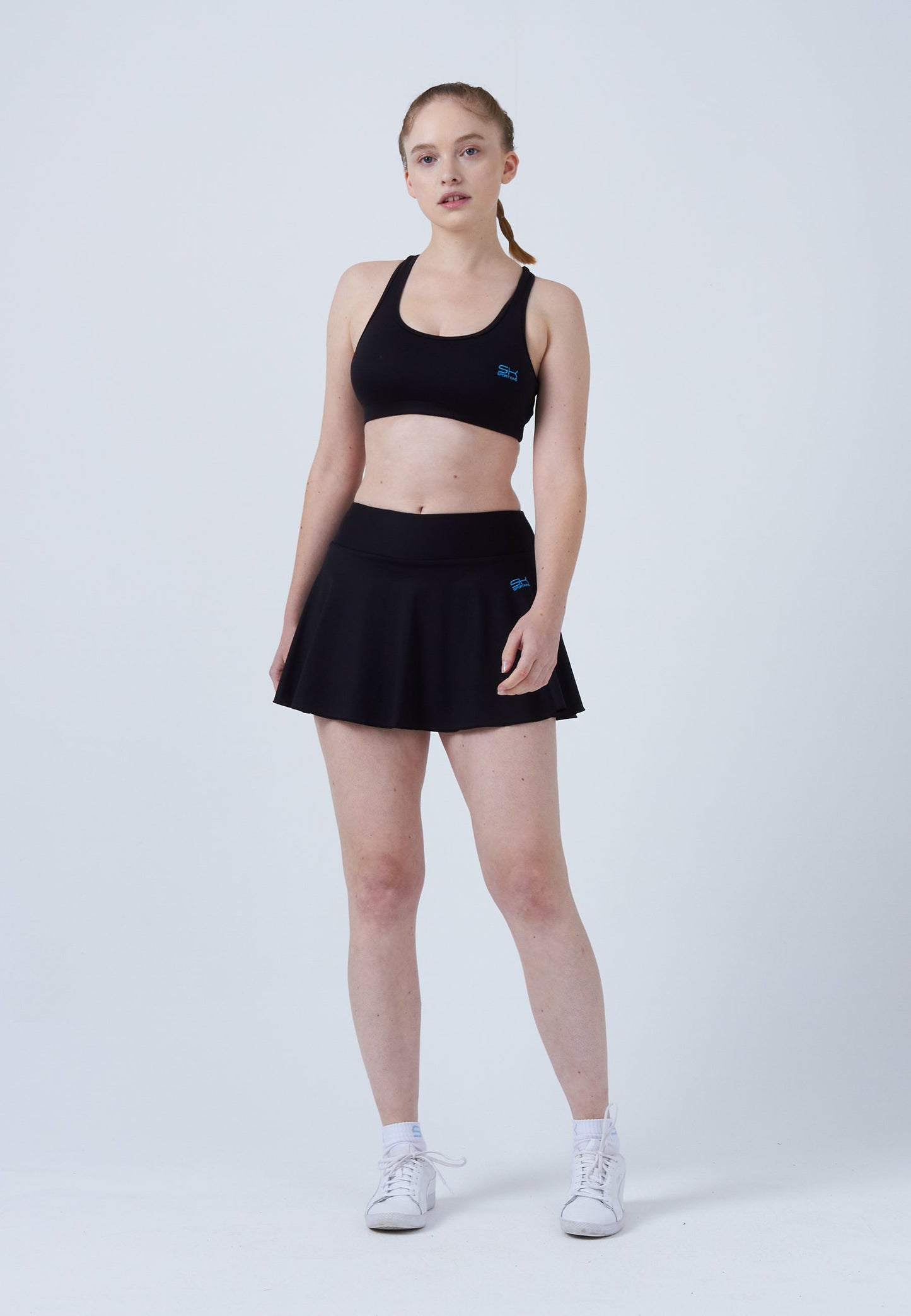 Advantage Tennisrock / Skort mit Ballhalter, schwarz