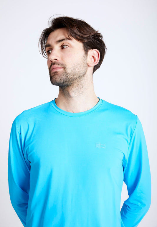 Tennis Rundhals Longsleeve Shirt, türkis
