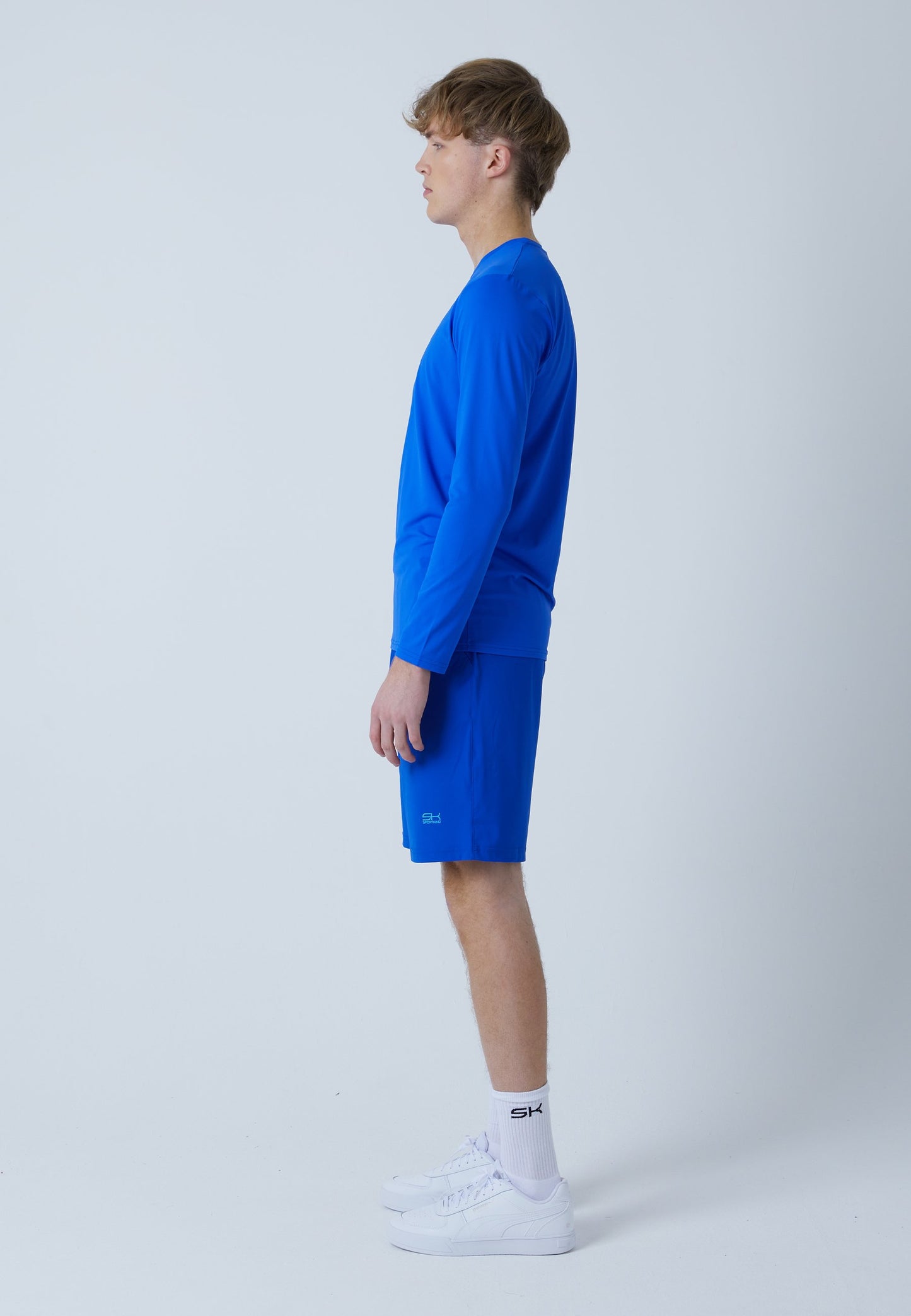 Tennis Rundhals Longsleeve Shirt, kobaltblau