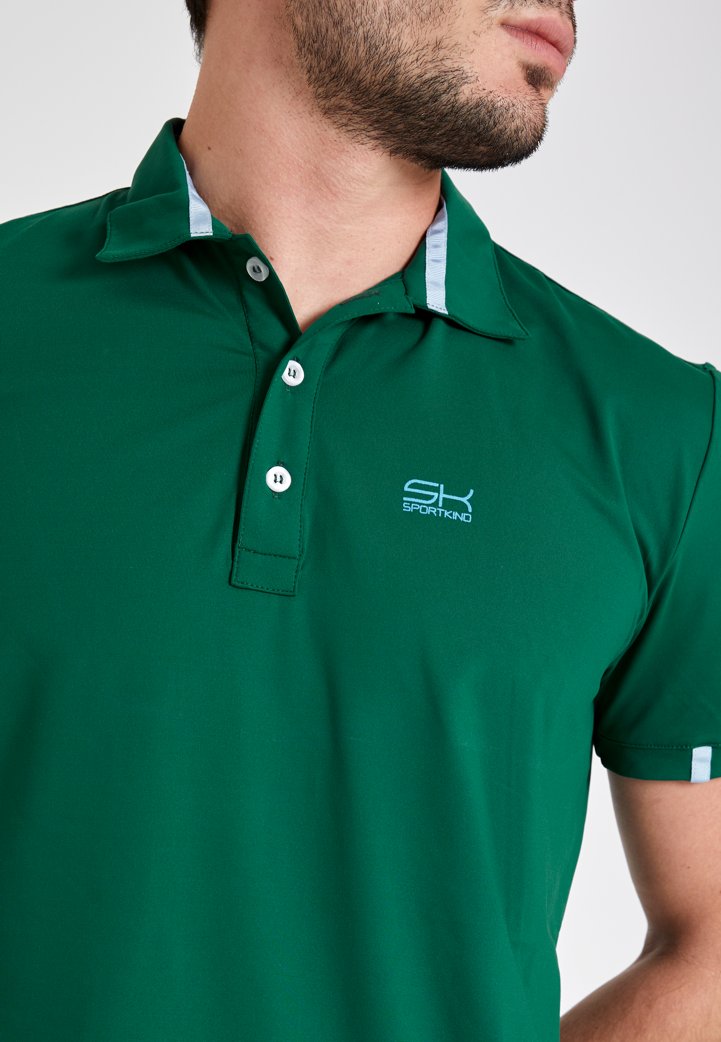 Tennis Poloshirt Herren & Jungen, tannengrün