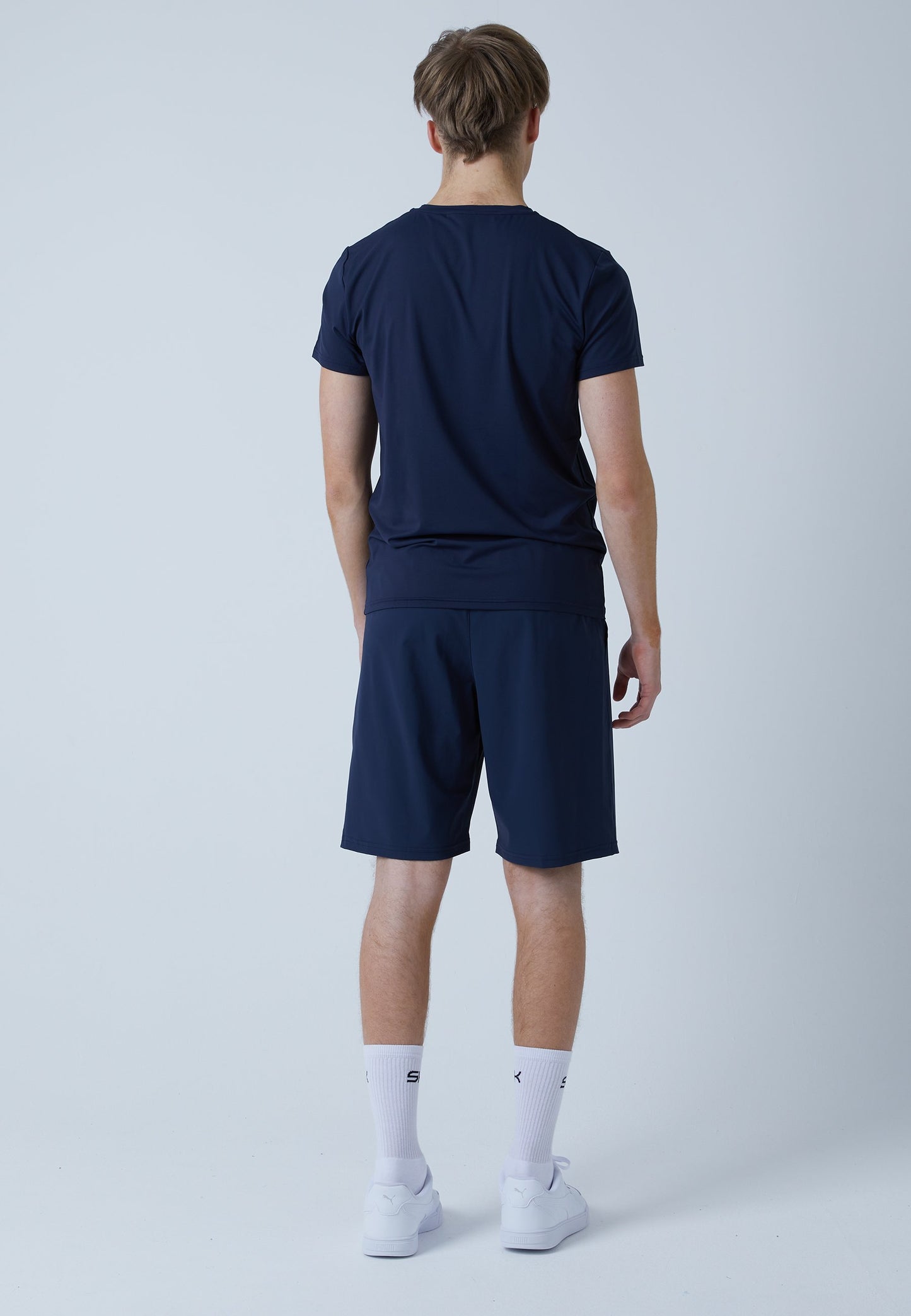 Tennis Shorts lang, navy blau