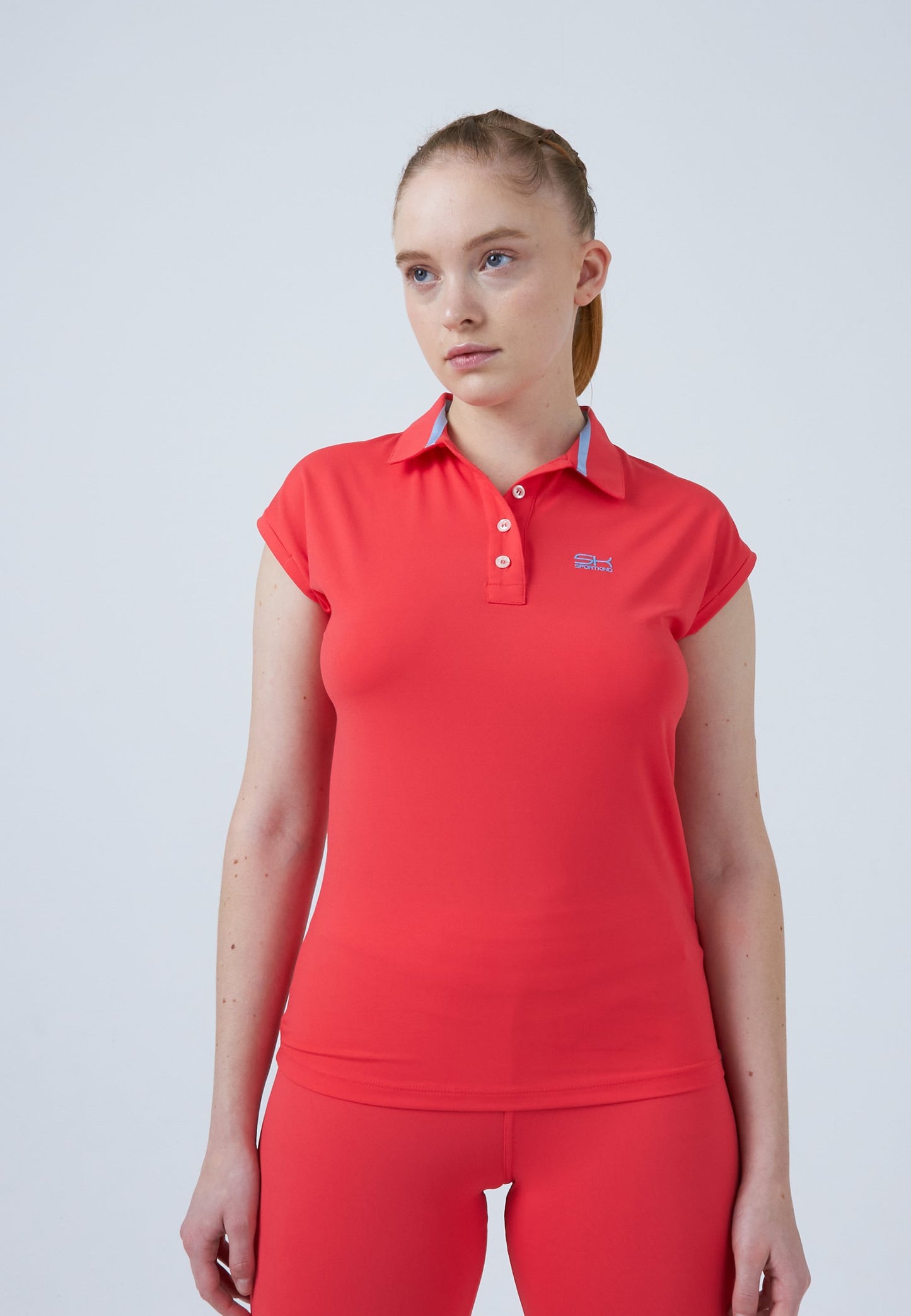 Tennis Polo Shirt Loose-Fit, pfirsich