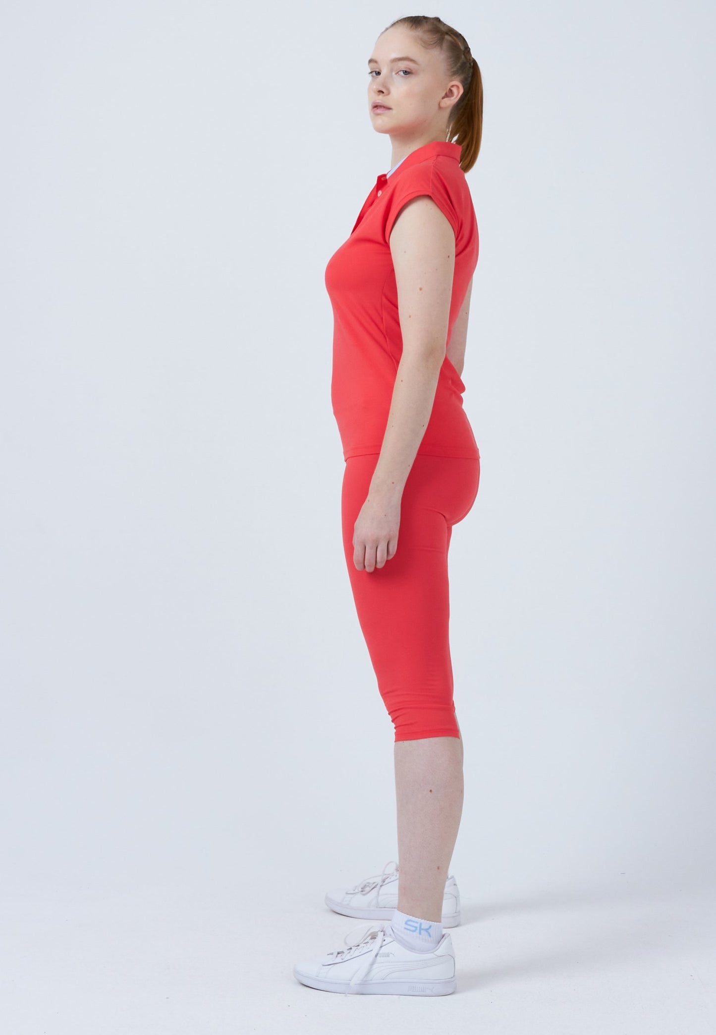 Tennis Polo Shirt Loose-Fit, pfirsich