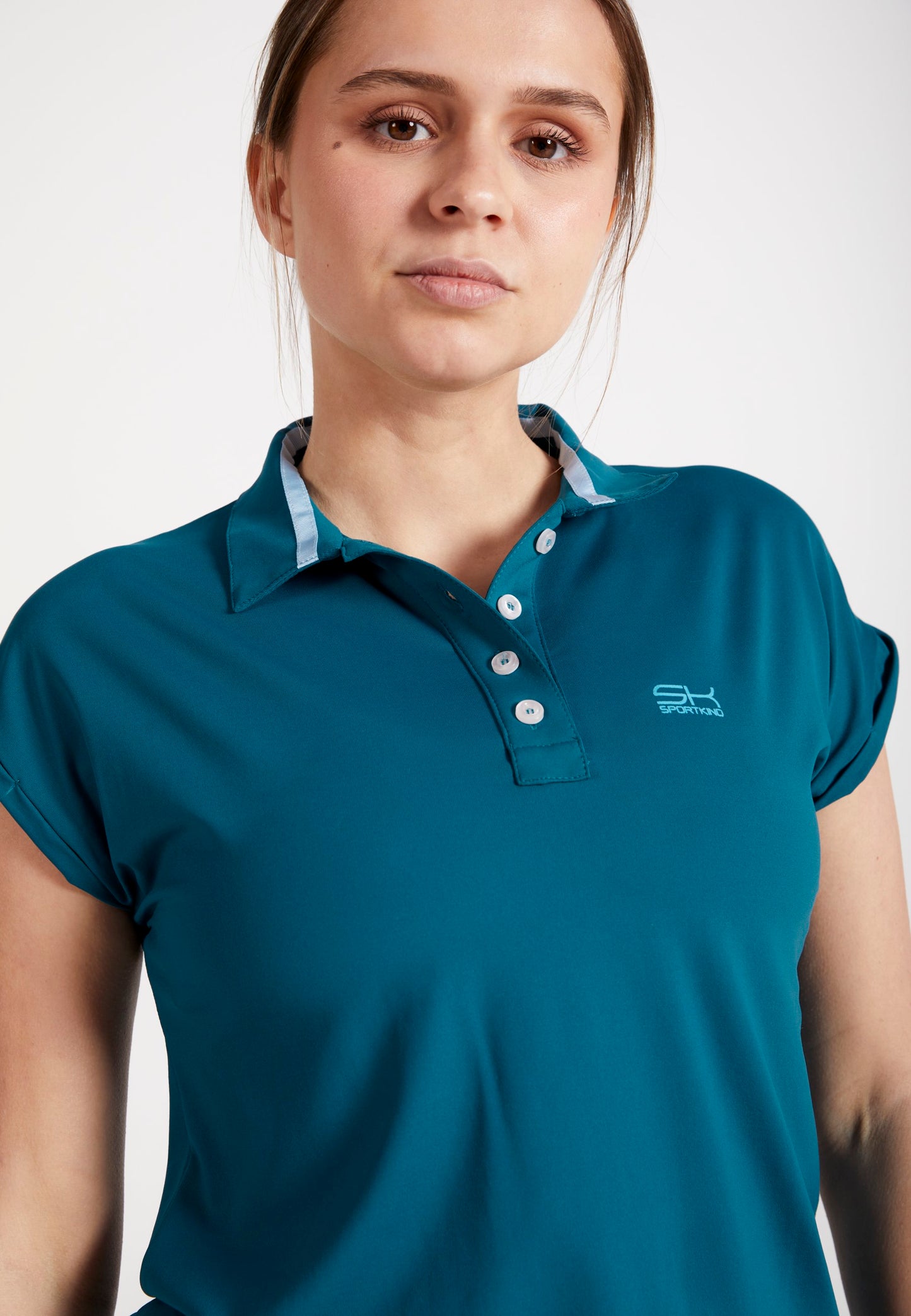 Tennis Polo Shirt Loose-Fit, petrol grün