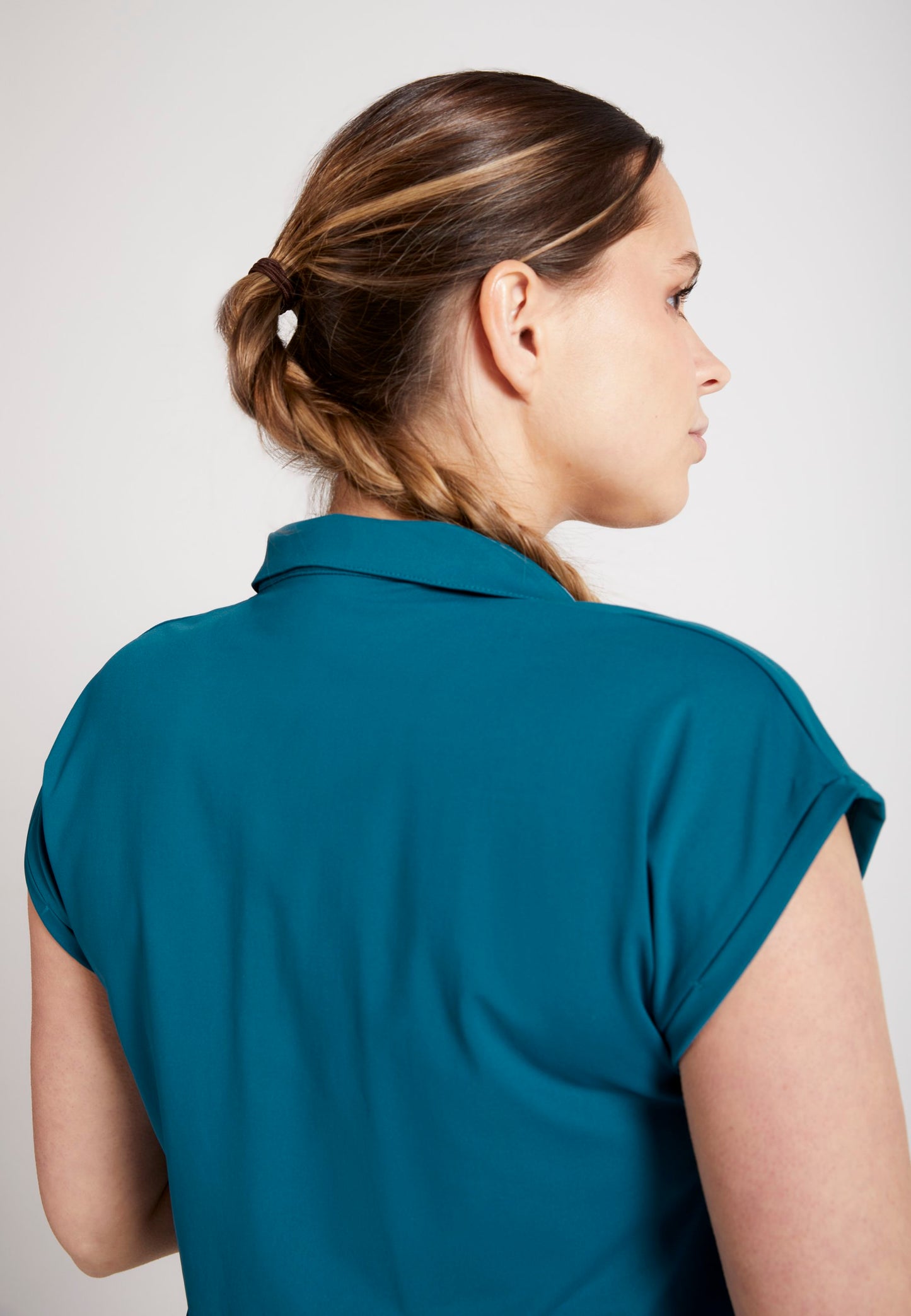 Tennis Polo Shirt Loose-Fit, petrol grün