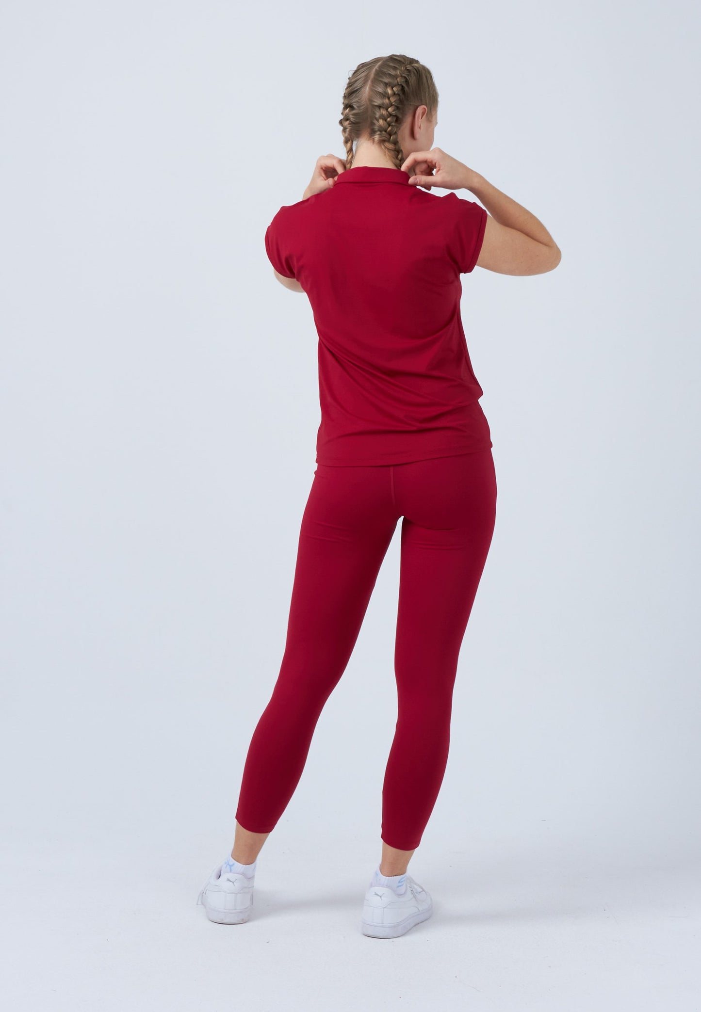 Tennis Polo Shirt Loose-Fit, bordeaux rot