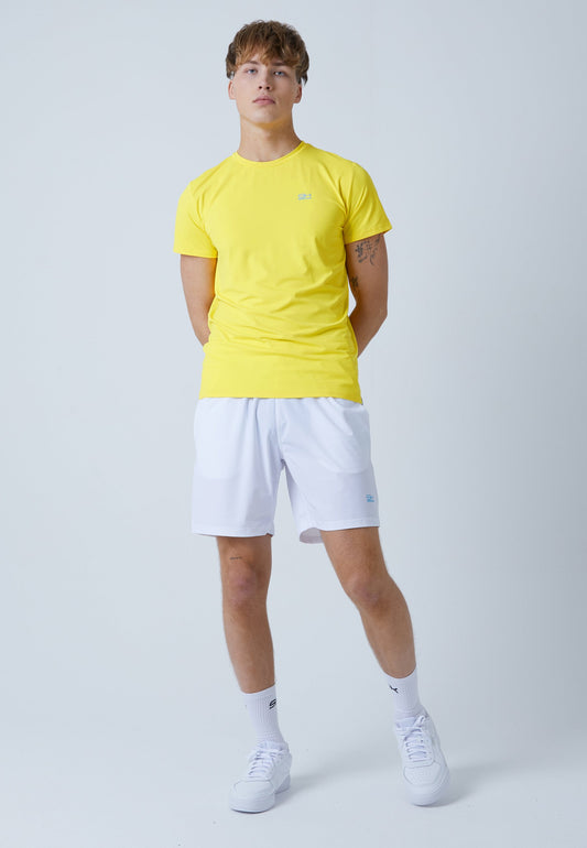 Tennis T-Shirt Rundhals Herren & Jungen, gelb