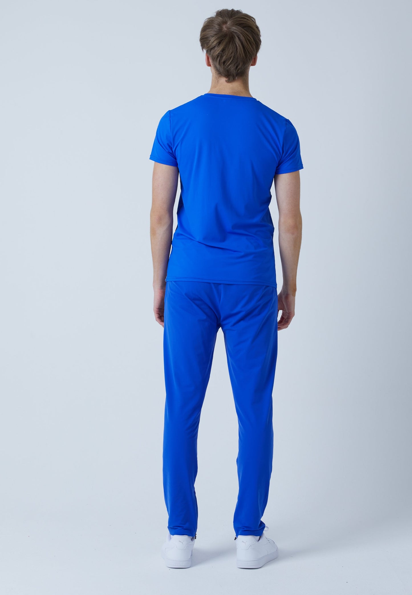 Tennis T-Shirt V-Ausschnitt Herren & Jungen, kobaltblau