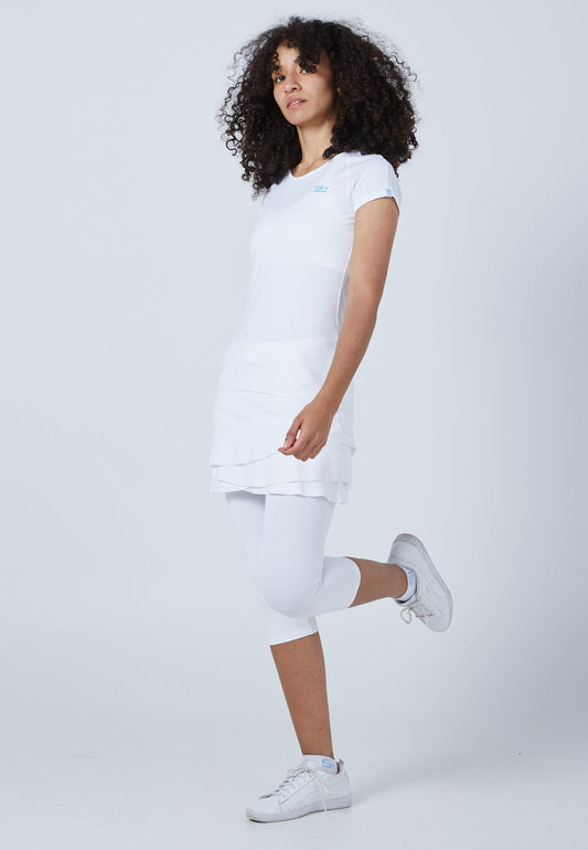 Tennis Capsleeve T-Shirt, weiß