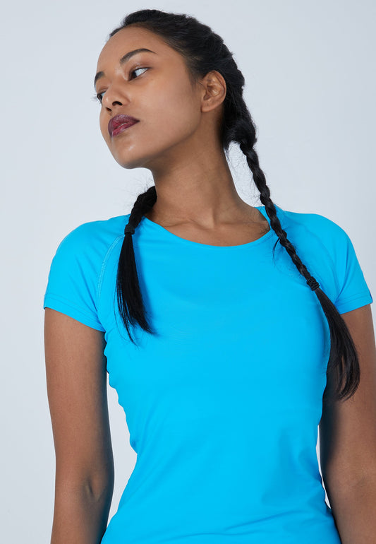 Tennis Capsleeve T-Shirt, türkis