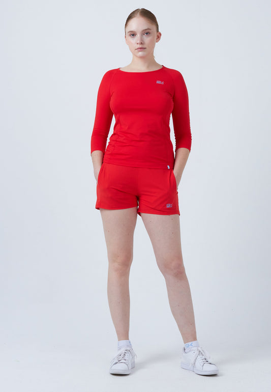 Tennis 3/4-Longsleeve Shirt, rot