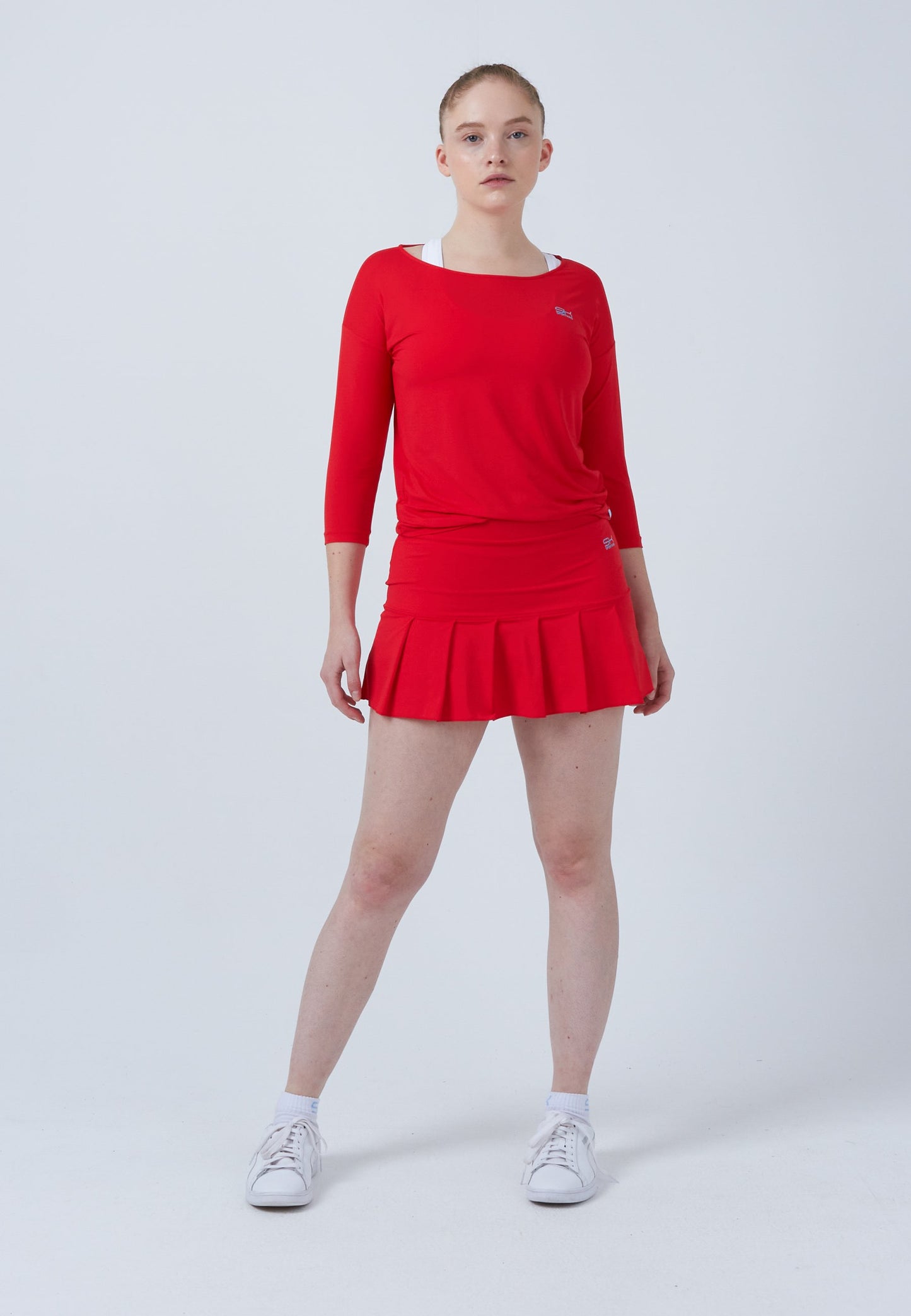 Tennis 3/4 Loose Fit Shirt, rot