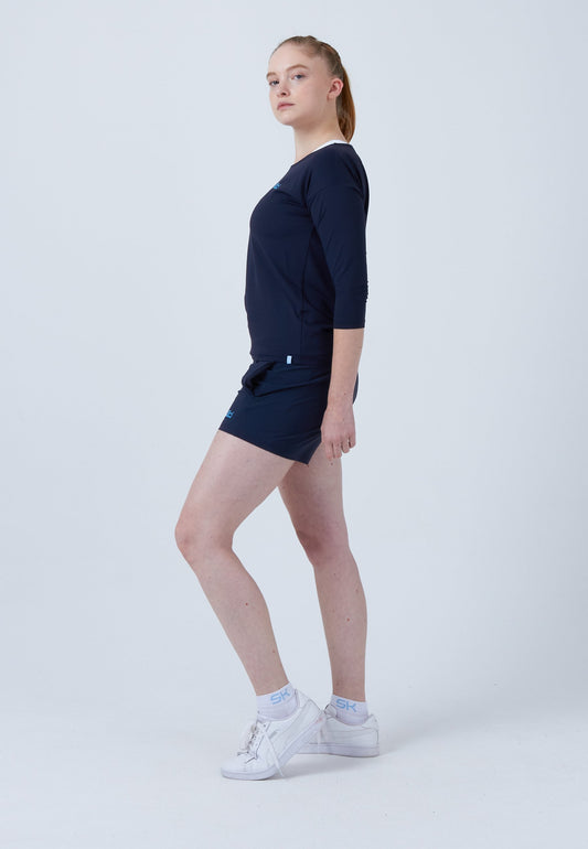 Tennis 3/4 Loose Fit Shirt, navy blau