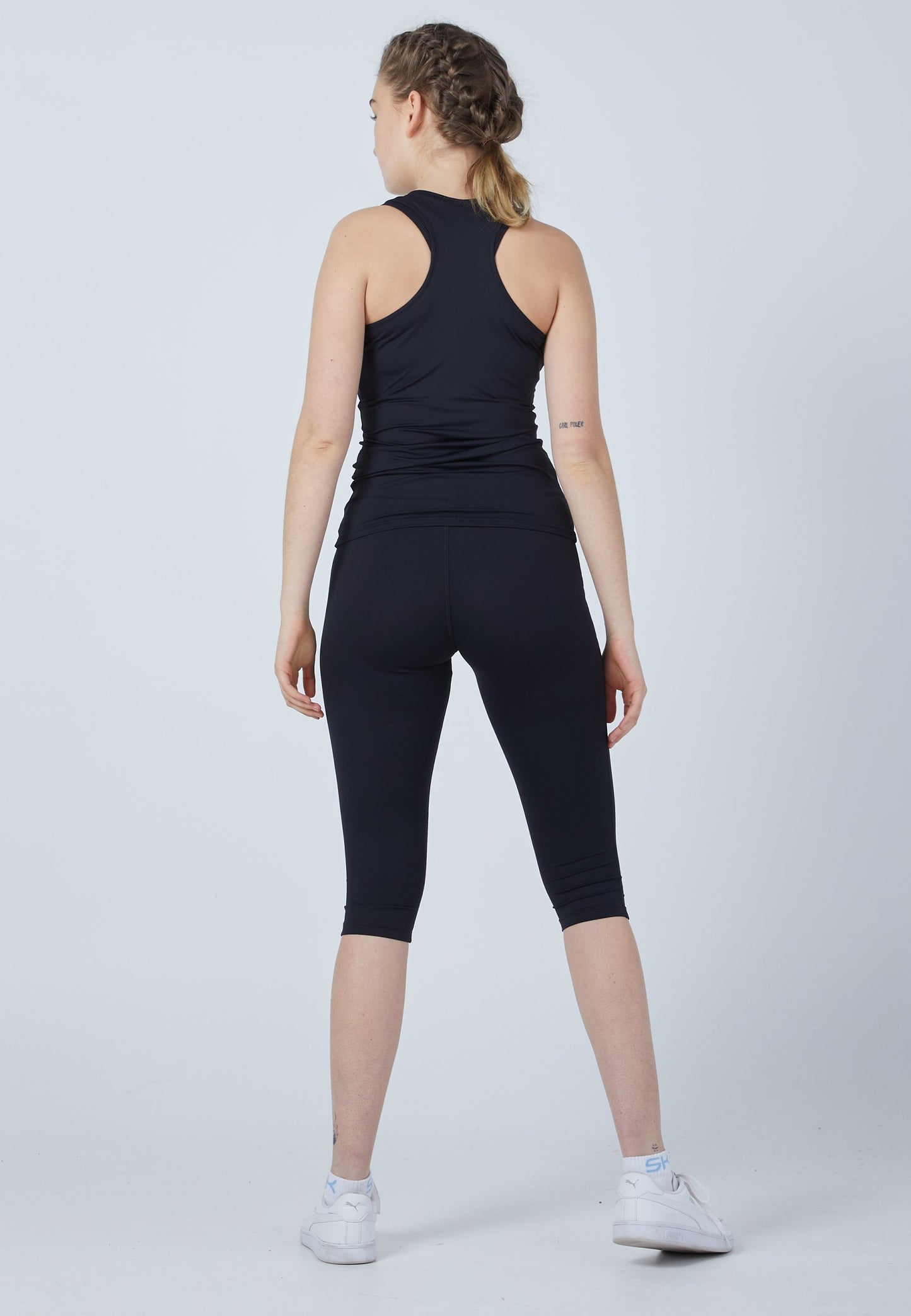 Tennis Tanktop V-Neck, schwarz