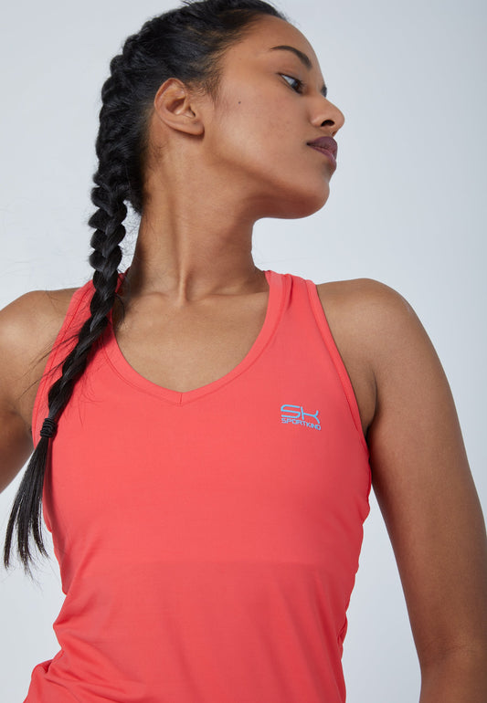 Tennis Tanktop V-Neck, pfirsich