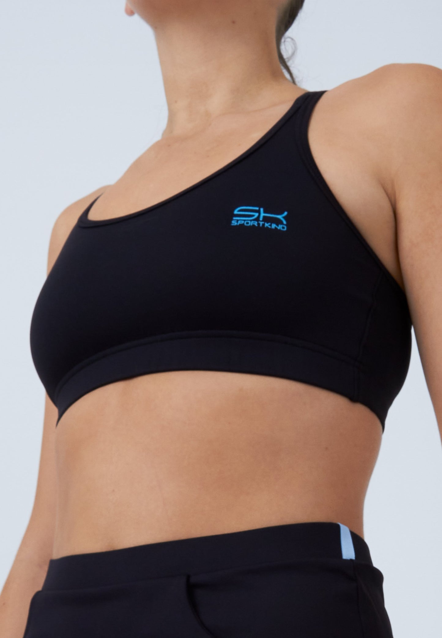 Sport BH gekreuzte Träger, schwarz