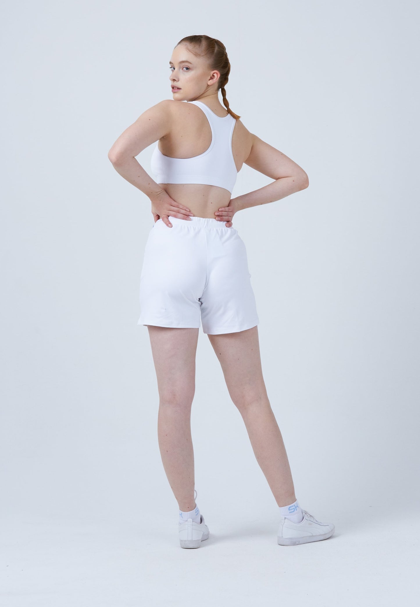 Tennis Bermuda Shorts, weiß