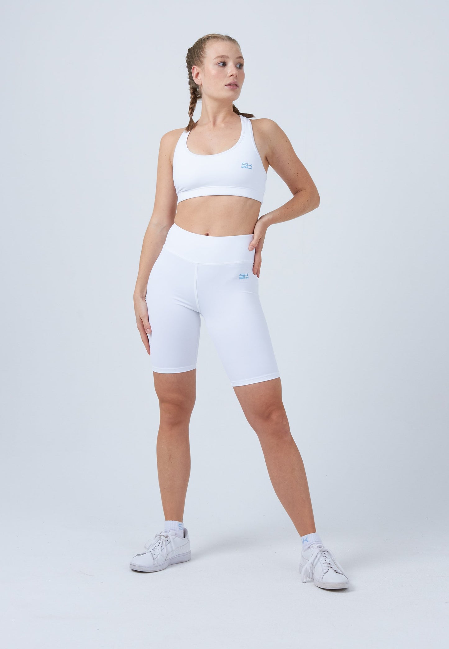Tennis Short Tights / Radlerhose, weiß