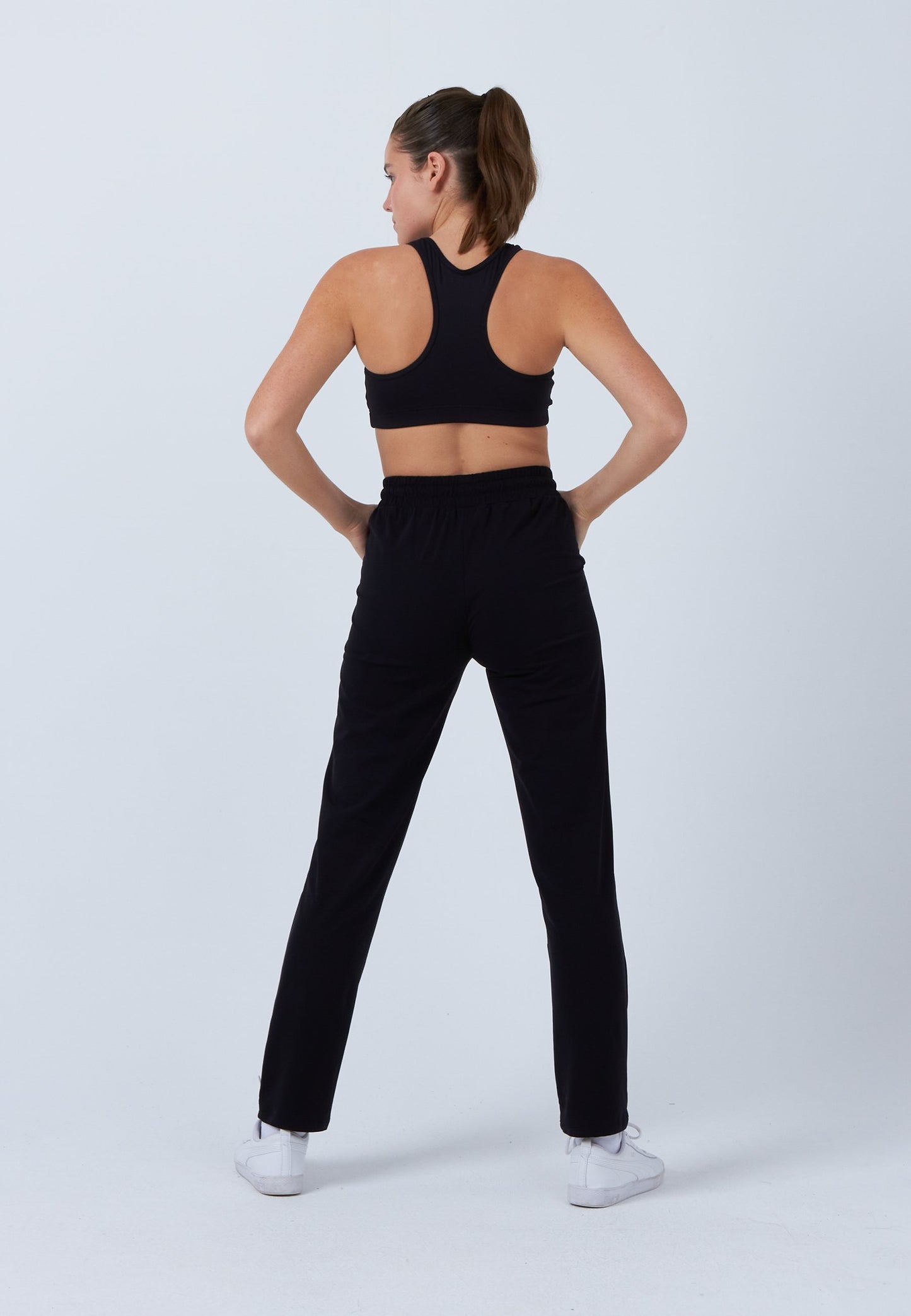 Lange Trainingshose schmal, schwarz