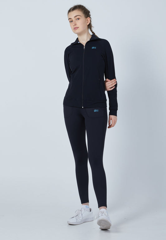 Tennis Trainingsjacke, schwarz