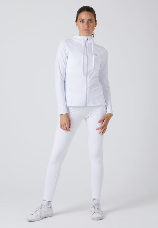 Tennis Joggingjacke mit Kapuze, weiß