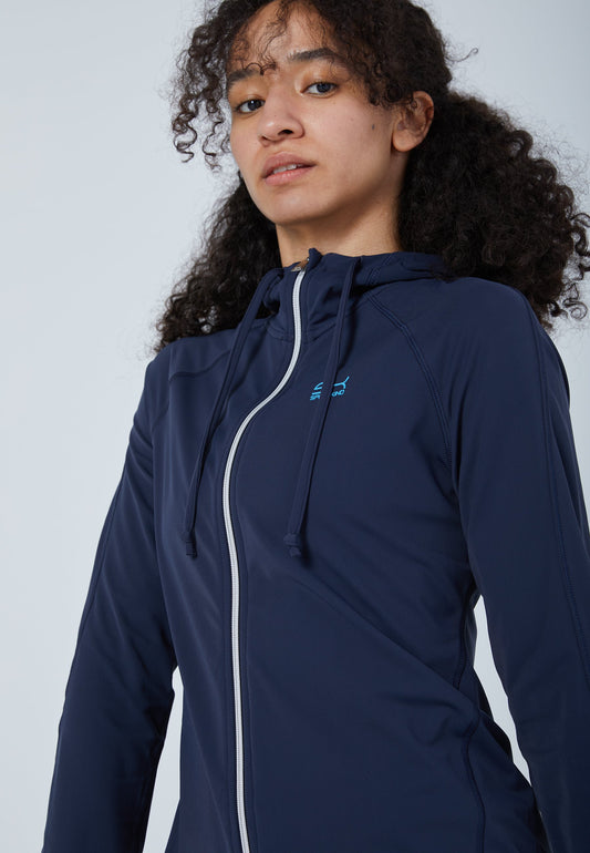 Tennis Joggingjacke mit Kapuze, navy blau