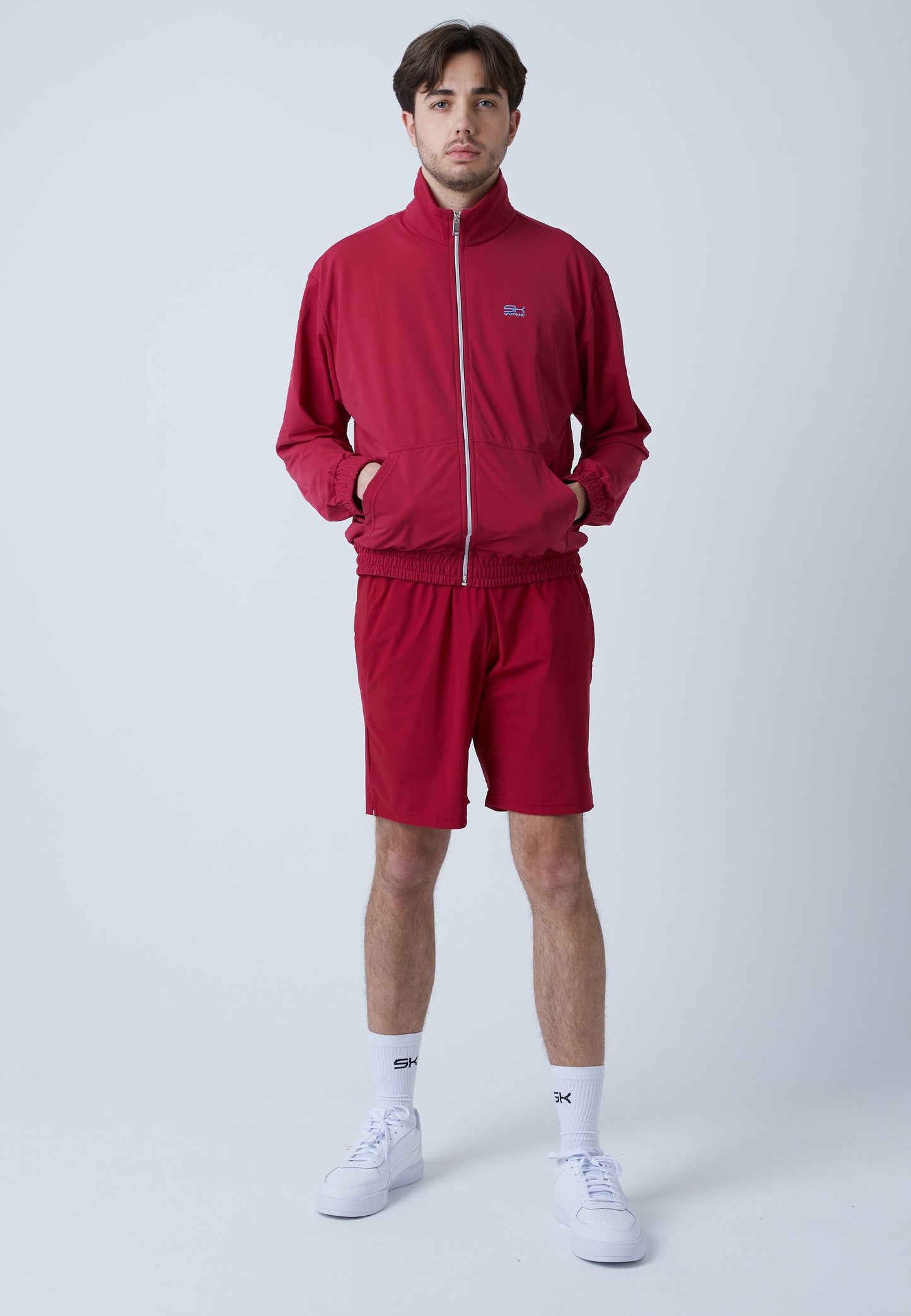 Tennis Court Joggingjacke, bordeaux rot