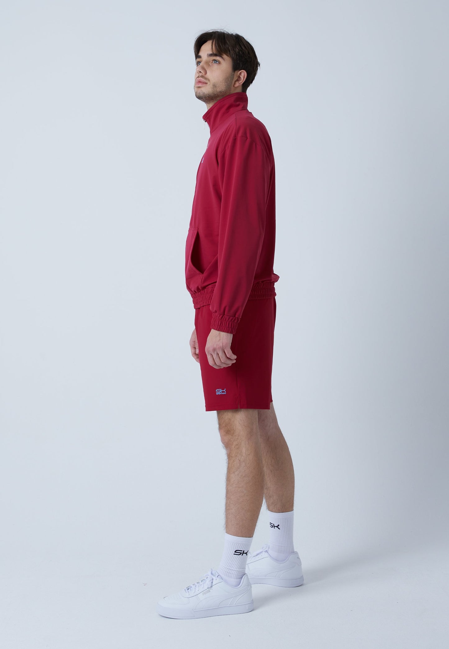 Tennis Court Joggingjacke, bordeaux rot