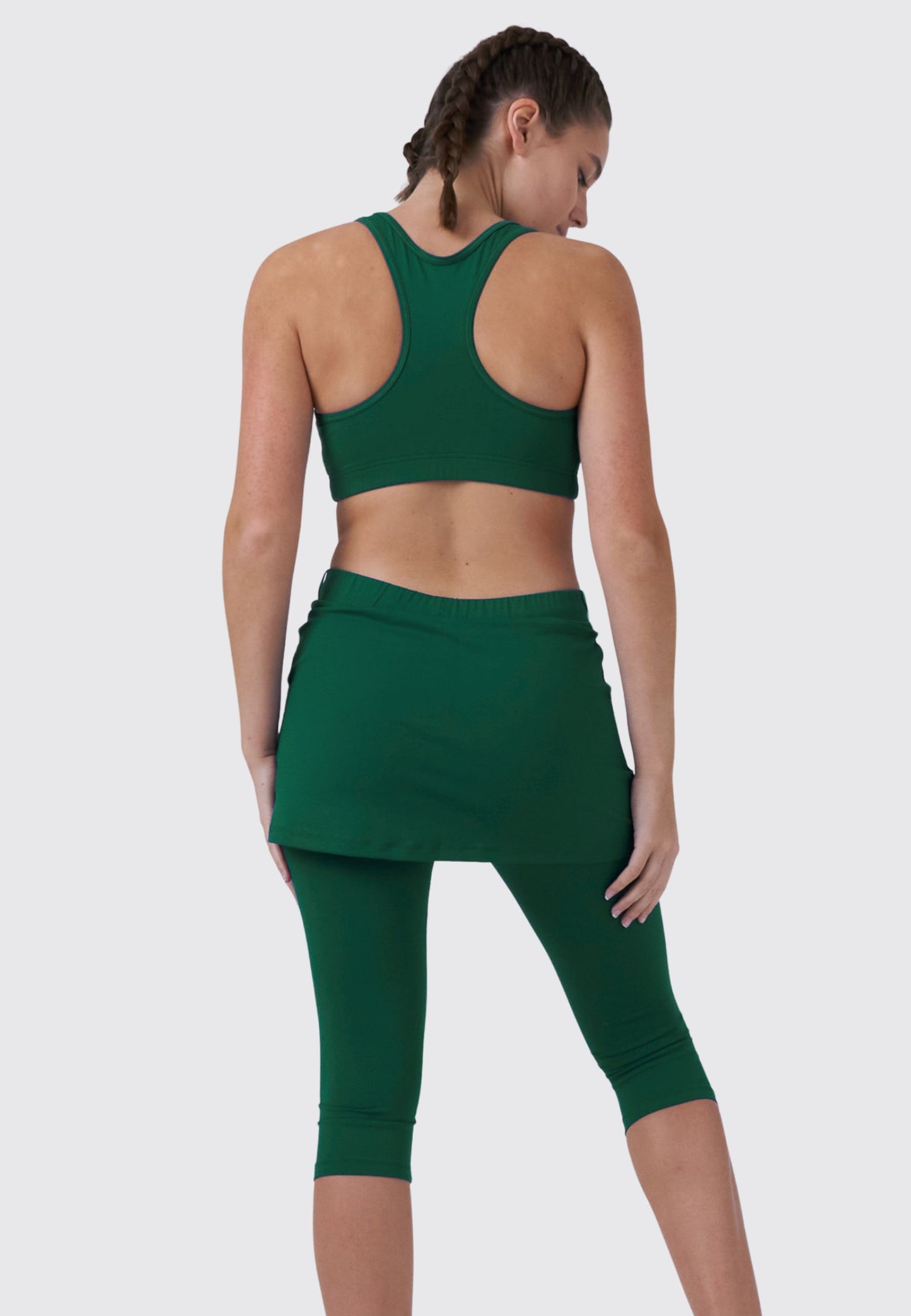 Mädchen & Damen 2-in-1 Tennisrock mit Leggings / Skapri, tannengrün von SPORTKIND