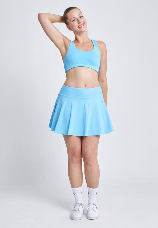 Mädchen & Damen Advantage Tennisrock / Skort mit Ballhalter, hellblau von SPORTKIND
