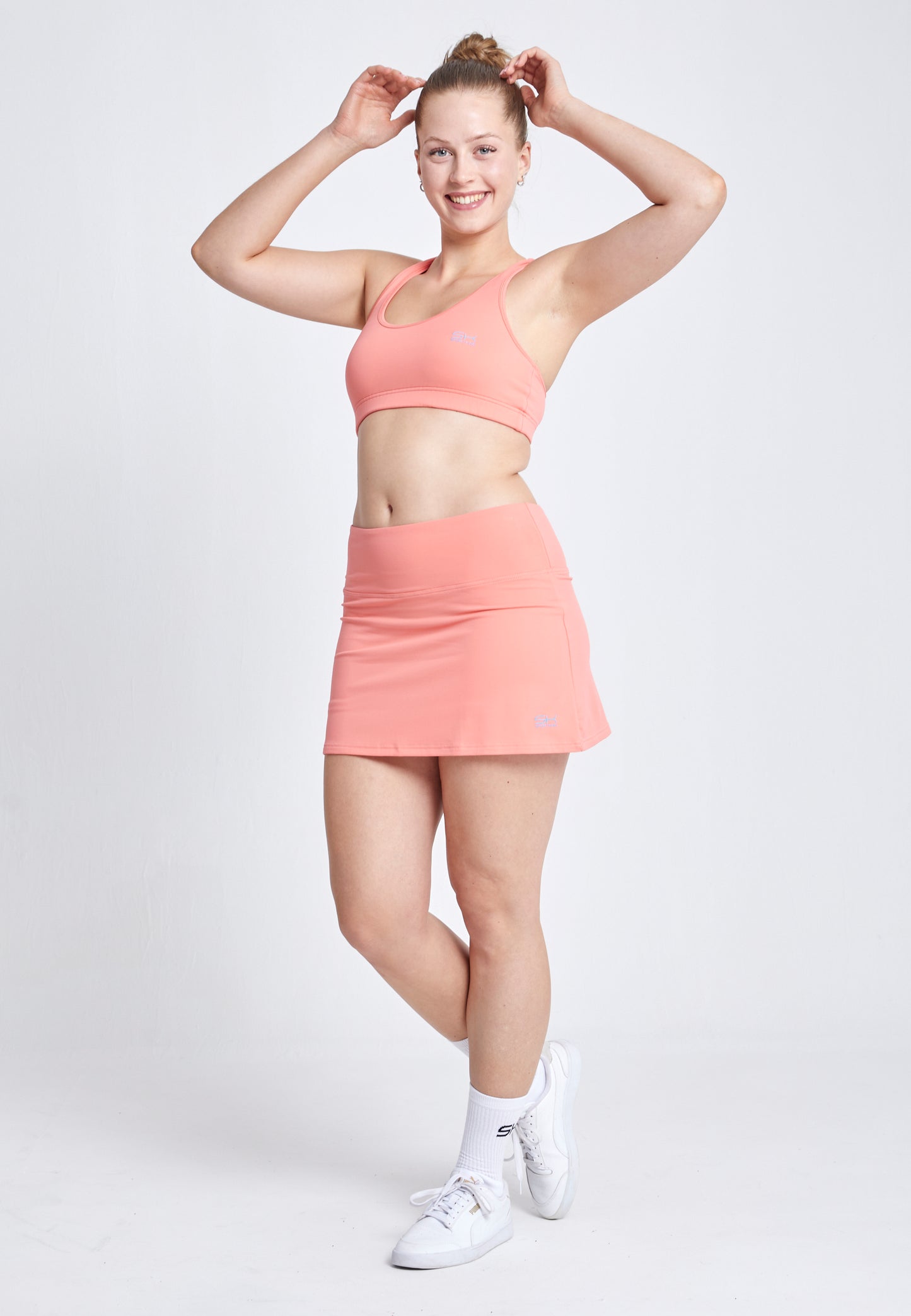 Mädchen & Damen Basic Tennisrock / Skort, apricot von SPORTKIND