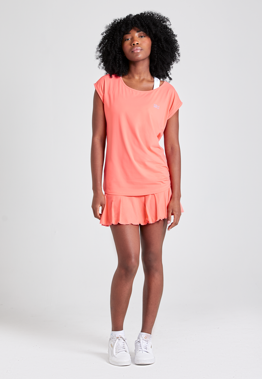 Mädchen & Damen Tennis Loose Fit Shirt, apricot von SPORTKIND