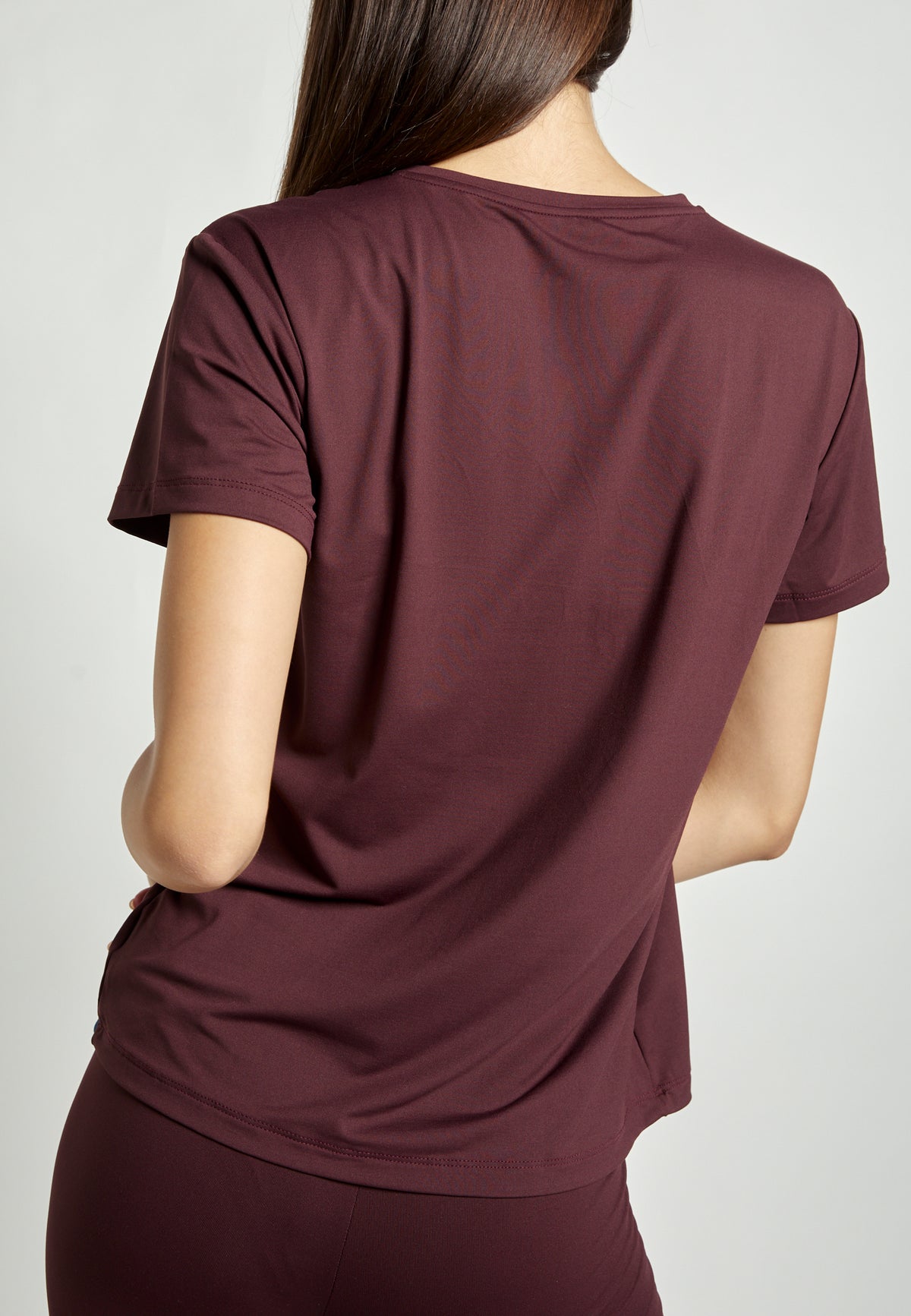 Mädchen & Damen Tennis Loose Fit T-Shirt Kurzarm, burgunder rot von SPORTKIND