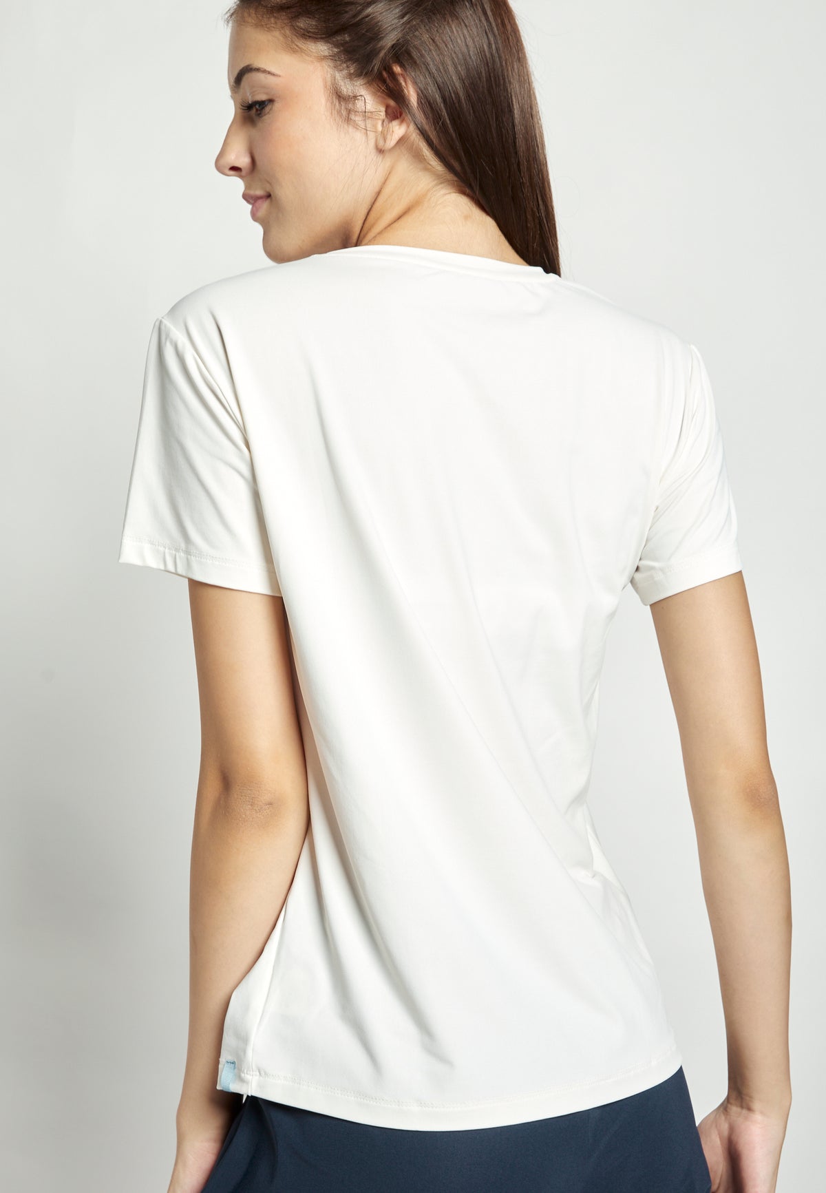 Mädchen & Damen Tennis Loose Fit T-Shirt Kurzarm, off white von SPORTKIND