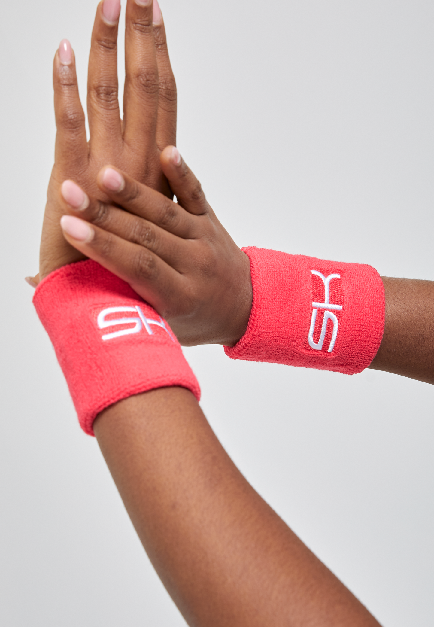 Unisex Tennis Schweißband klein 2er Set, pfirsich von SPORTKIND