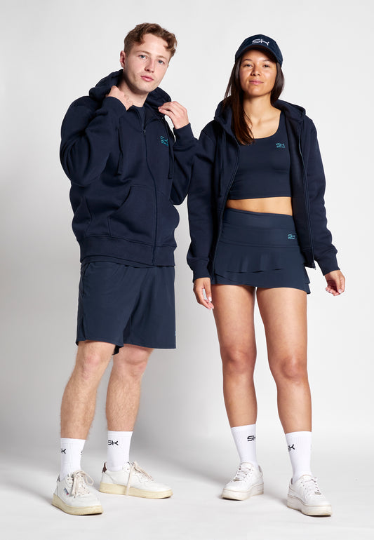 Kapuzenjacke mit Reißverschluss unisex, navy blau