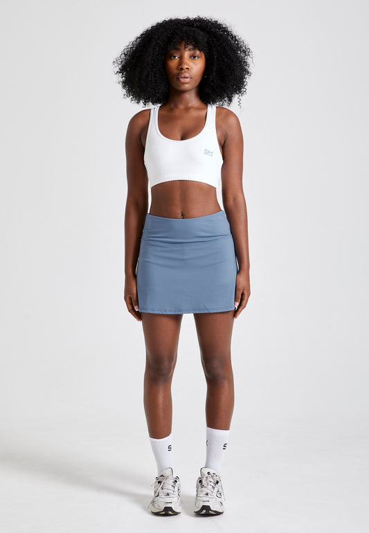 Basic Tennisrock / Skort, grau blau