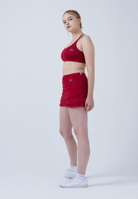 Tulip Tennisrock / Skort mit Taschen, bordeaux rot