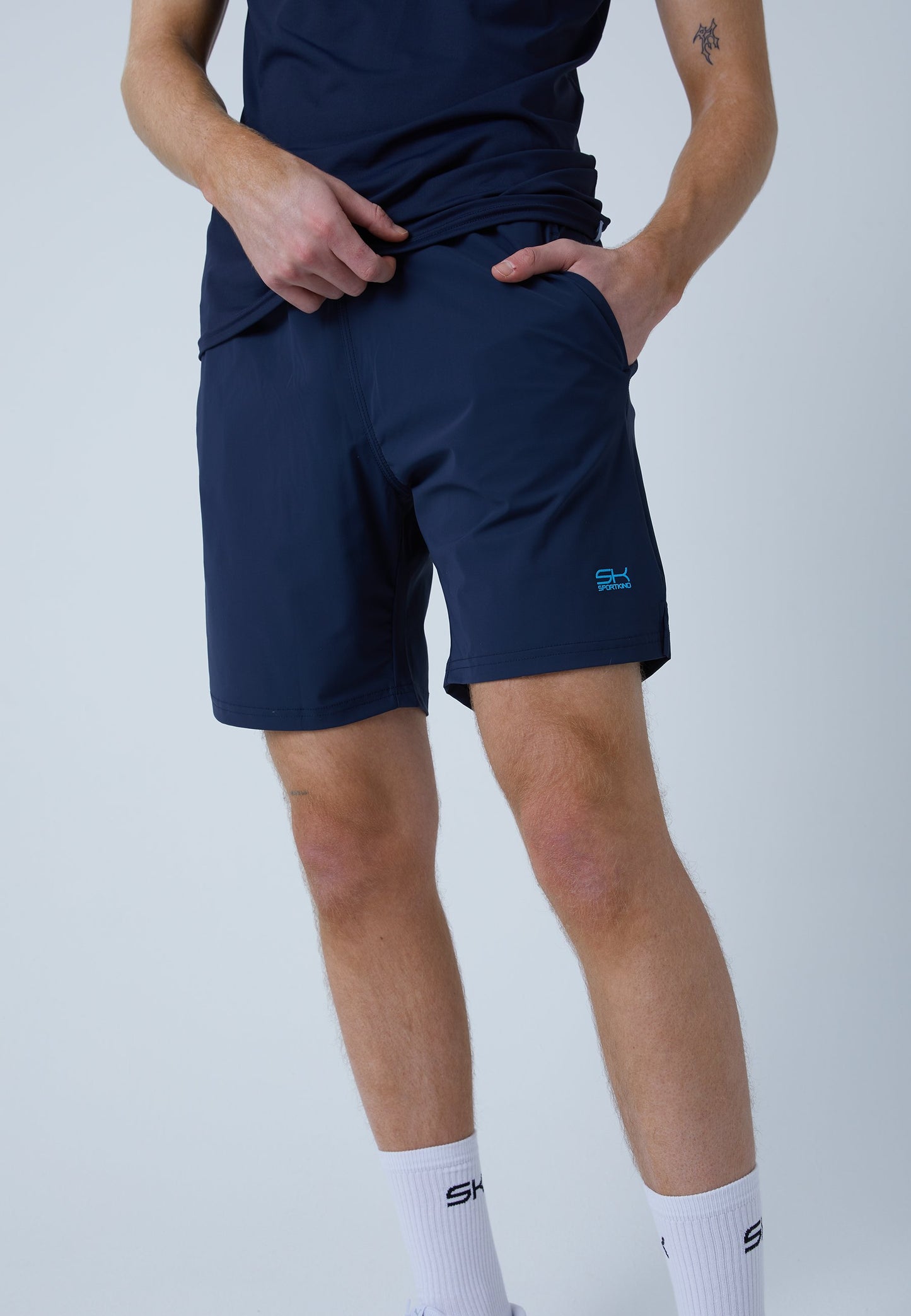 Tennis Shorts regular, navy blau