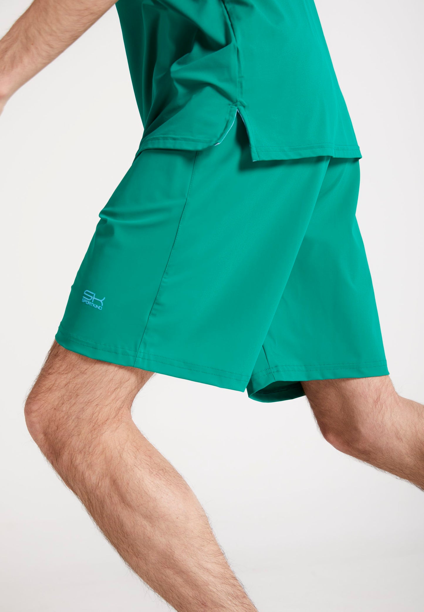 Tennis Shorts lang, smaragd grün