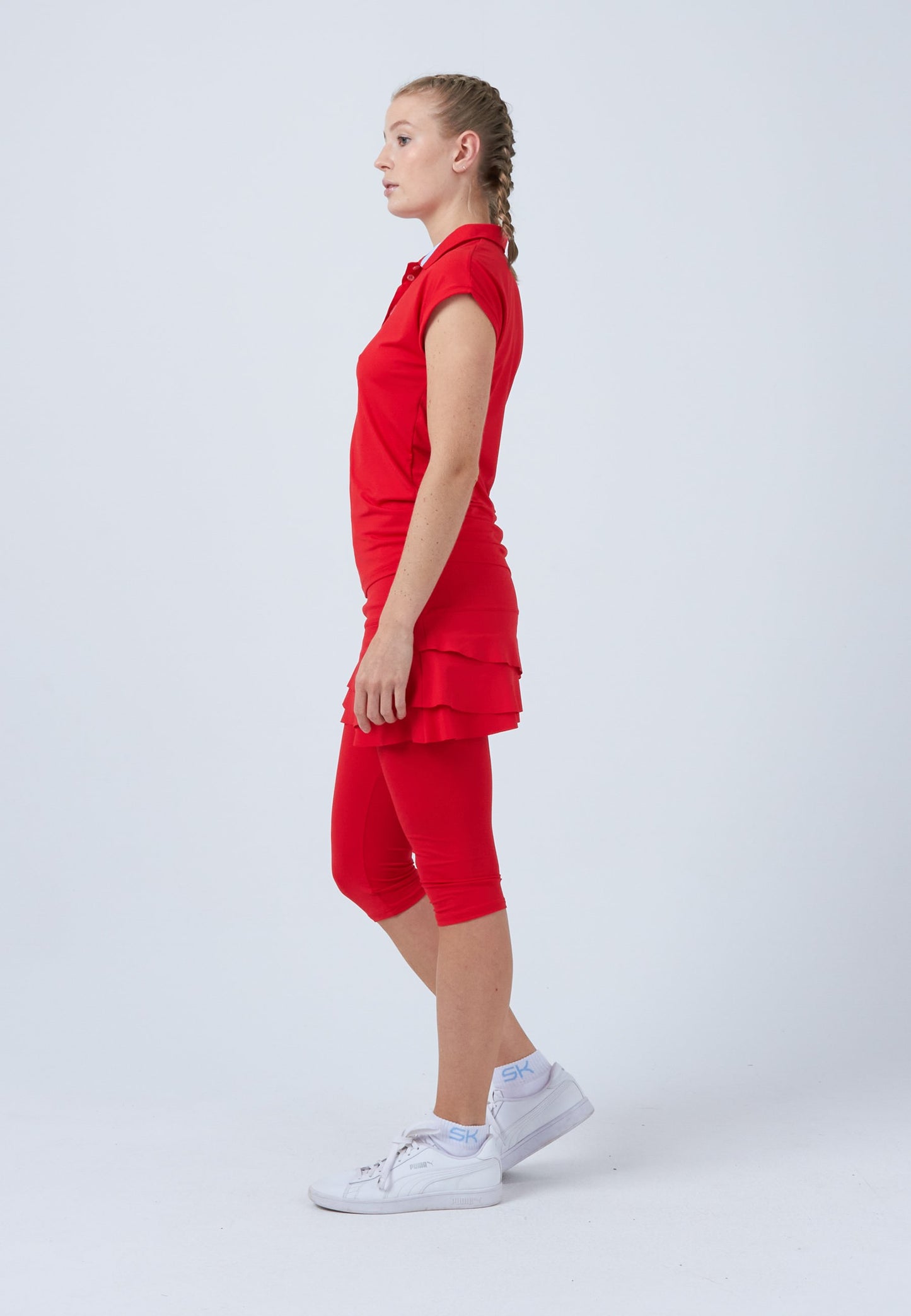 Tennis Polo Shirt Loose-Fit, rot