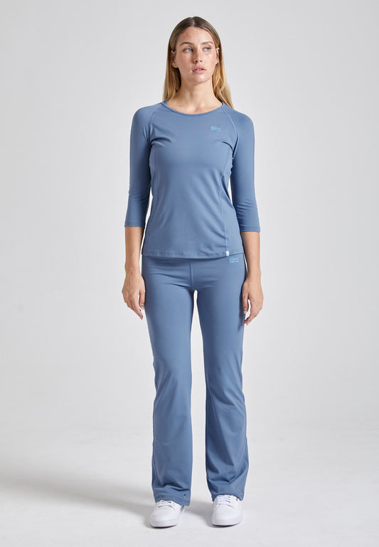 Tennis 3/4-Longsleeve Shirt, grau blau