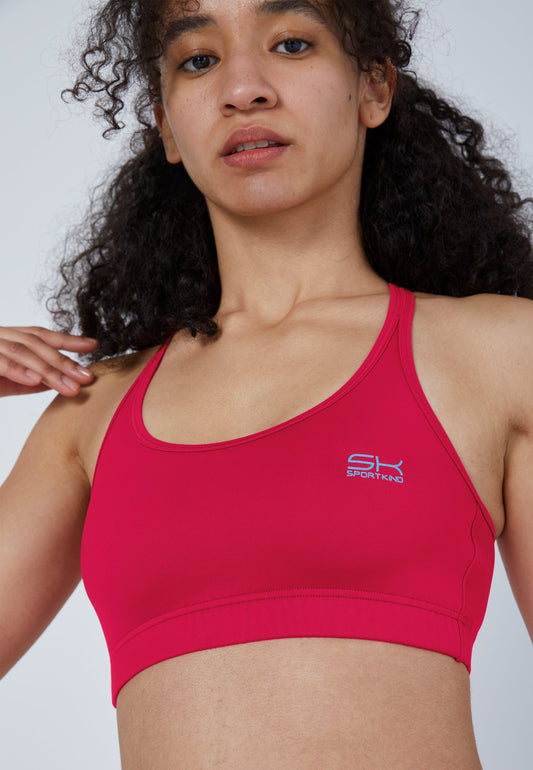 Sport BH gekreuzte Träger, pink