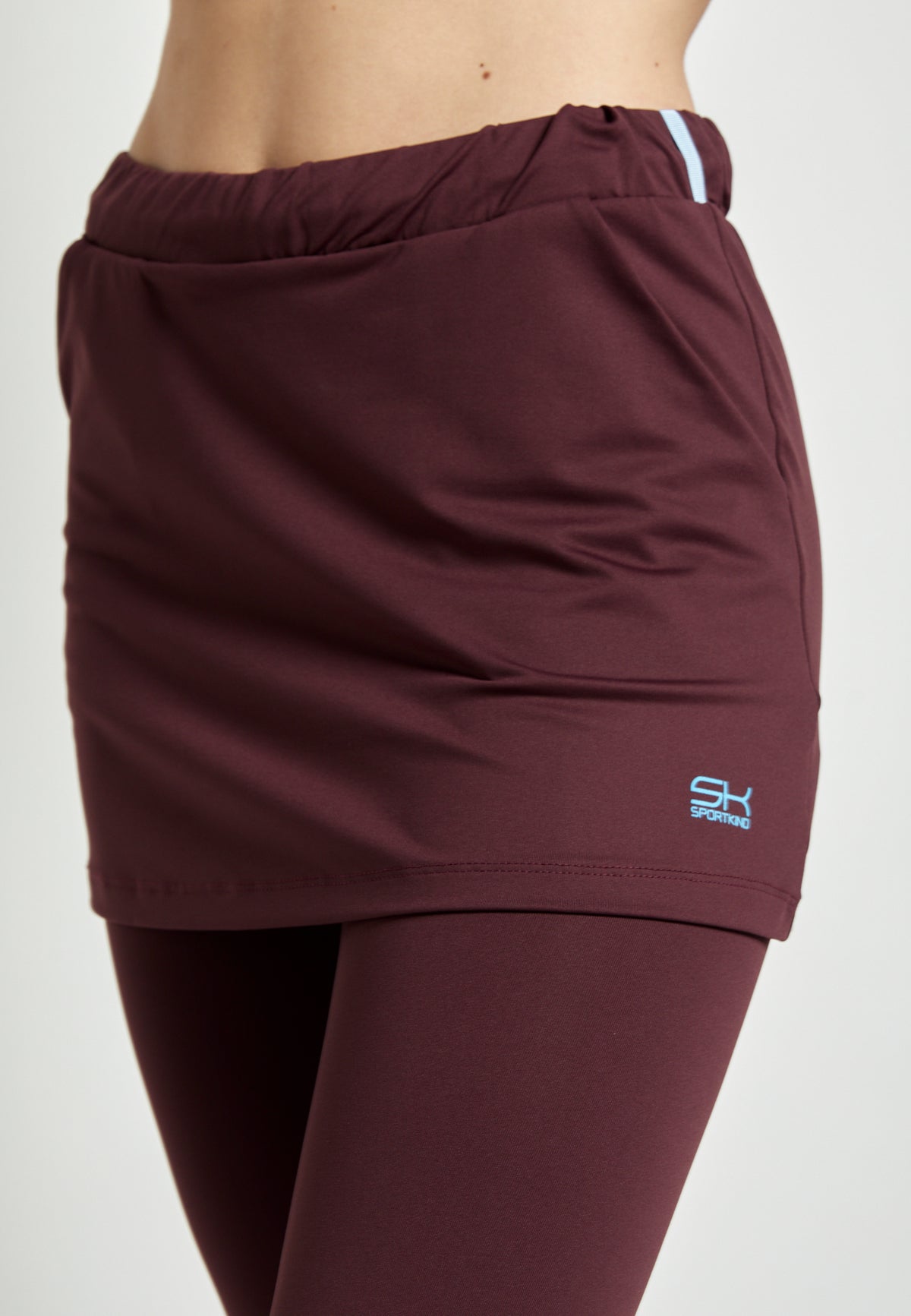 Mädchen & Damen 2-in-1 Tennisrock mit Leggings / Skapri, burgunder rot von SPORTKIND