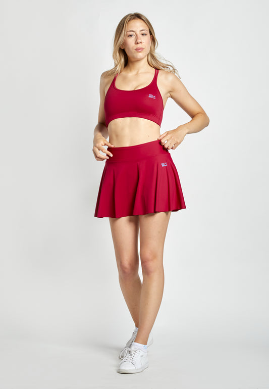 Mädchen & Damen Advantage Tennisrock / Skort mit Ballhalter, bordeaux rot von SPORTKIND