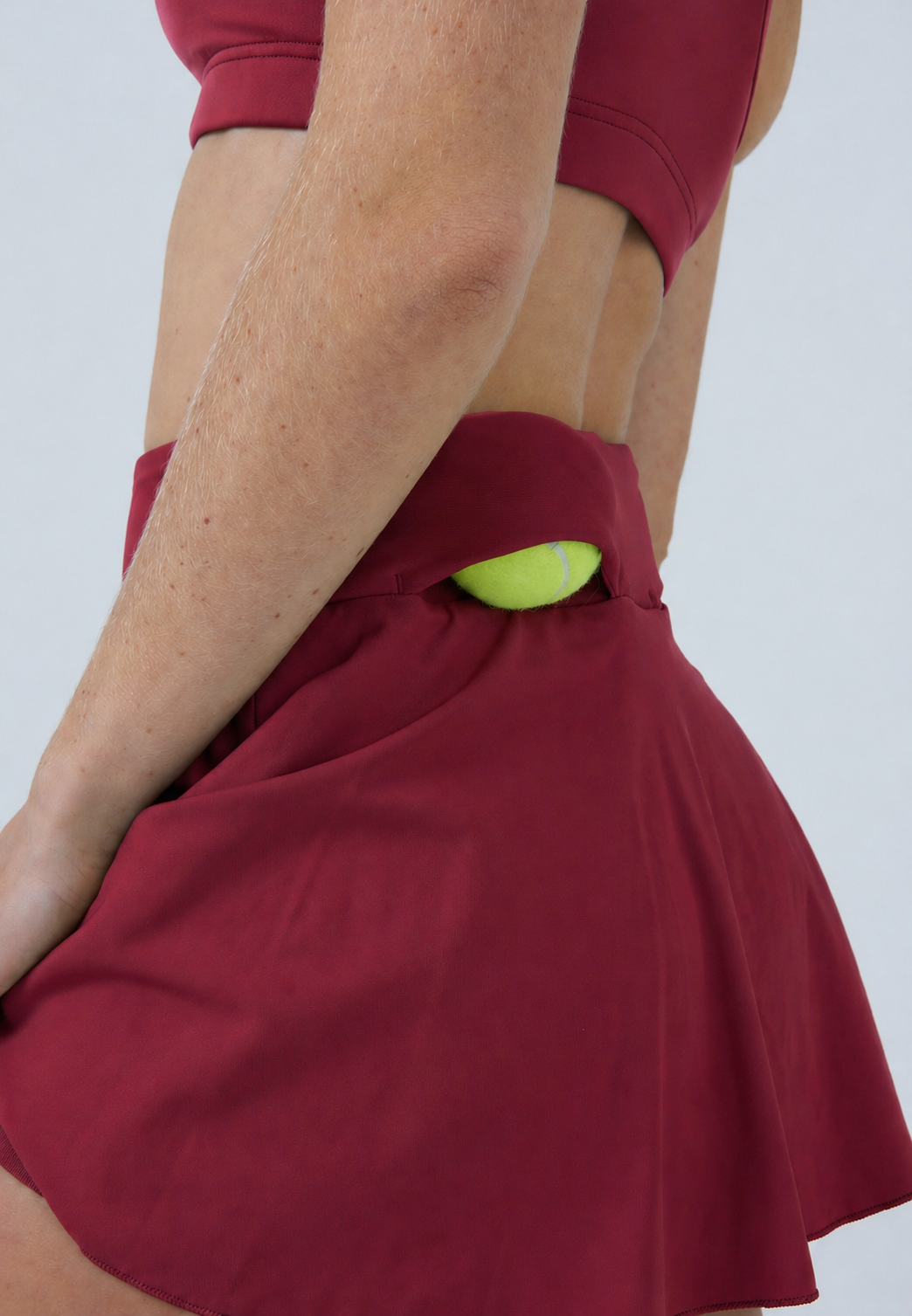 Mädchen & Damen Advantage Tennisrock / Skort mit Ballhalter, bordeaux rot von SPORTKIND